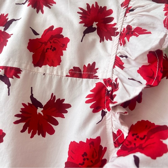 White Ruffled Midi Sundress with Long Flutter Sleeves - Picture 5 of 5